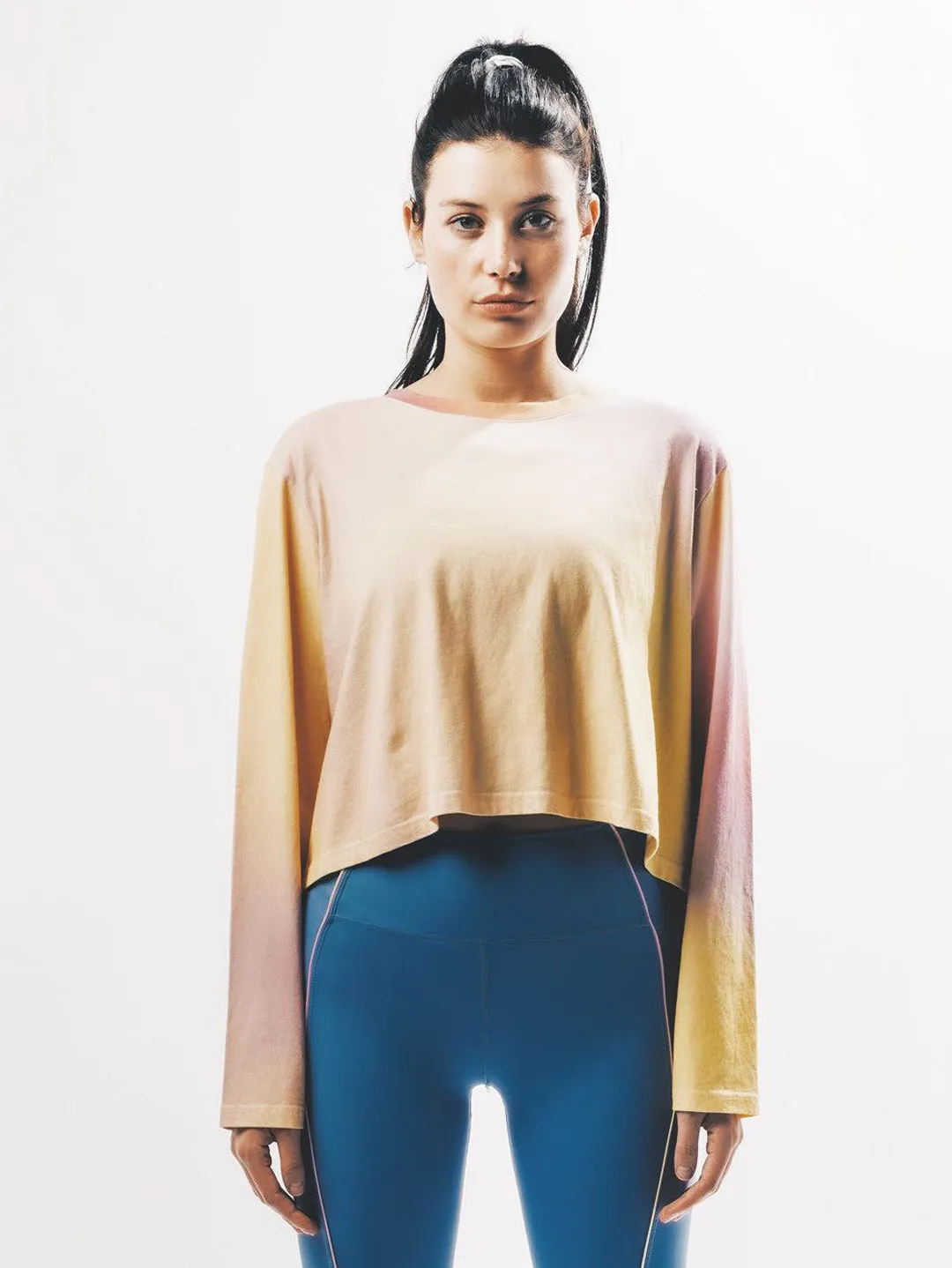 Aura Long Sleeve Crop Tee - Aura sold by Bondi Active product image thumbnail 4