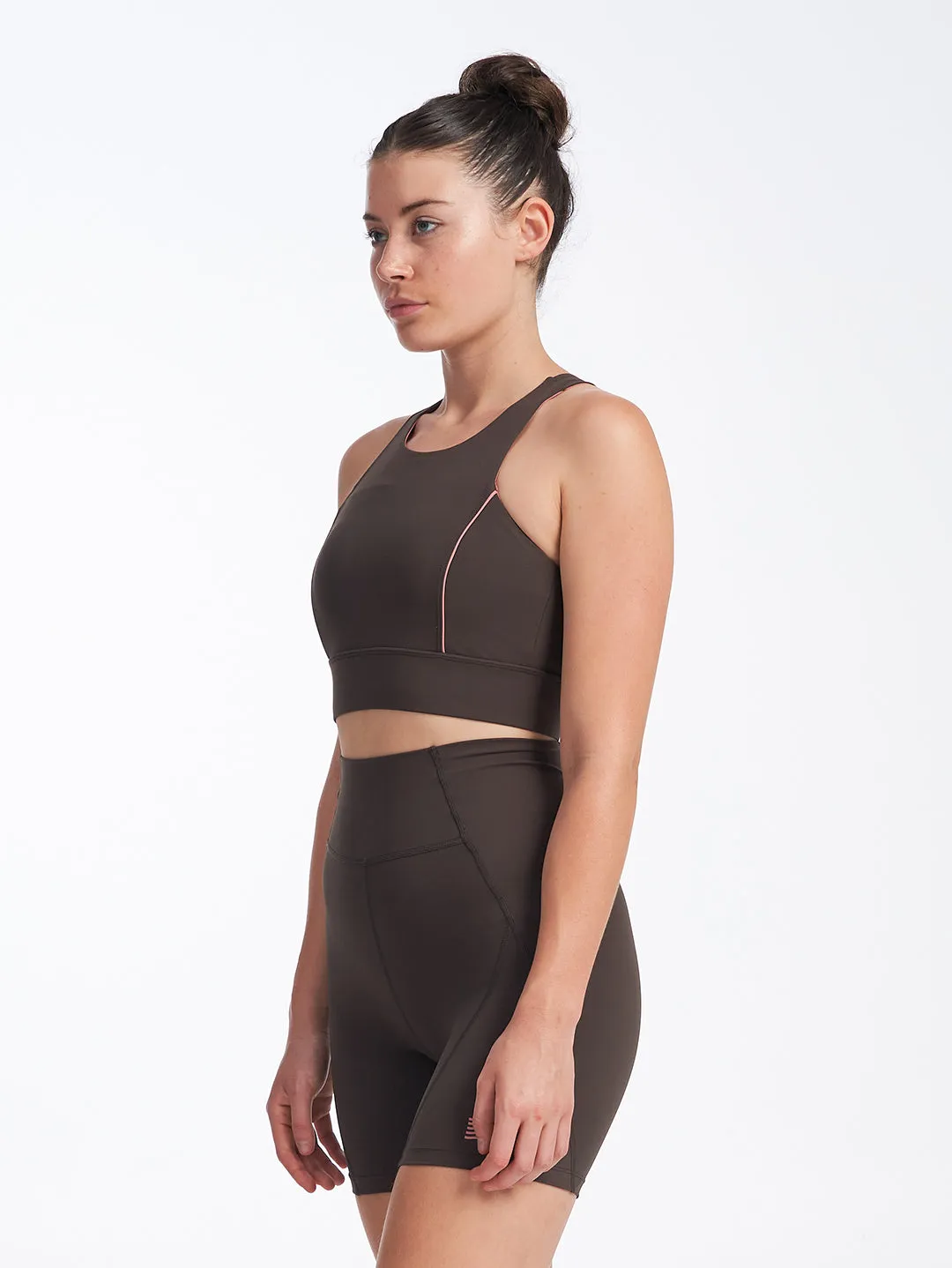 High Neck Racer Bra - Chocolate sold by Bondi Active product image thumbnail 4