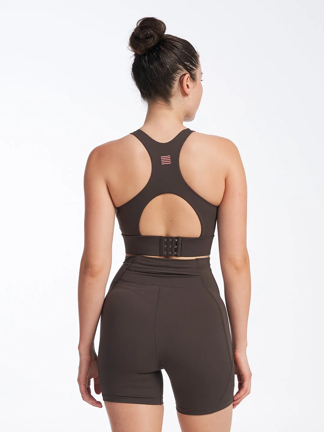 High Neck Racer Bra - Chocolate sold by Bondi Active product image thumbnail 5