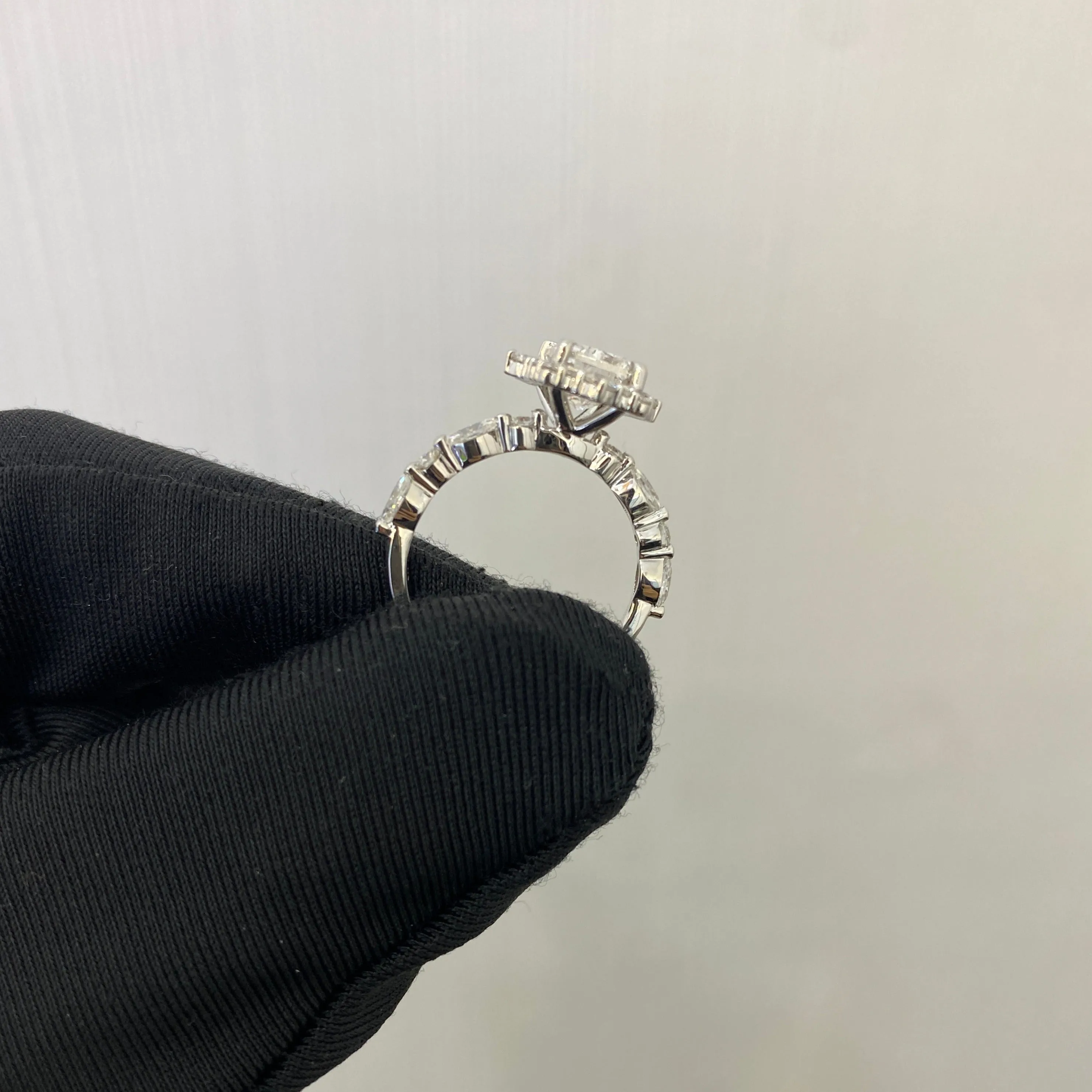 Custom Order for Will Middlebrooks: IGI Certified Radiant Lab Grown Diamond Engagement Ring with Moissanite Side Stones in 14K Gold sold by Causyou product image thumbnail 2