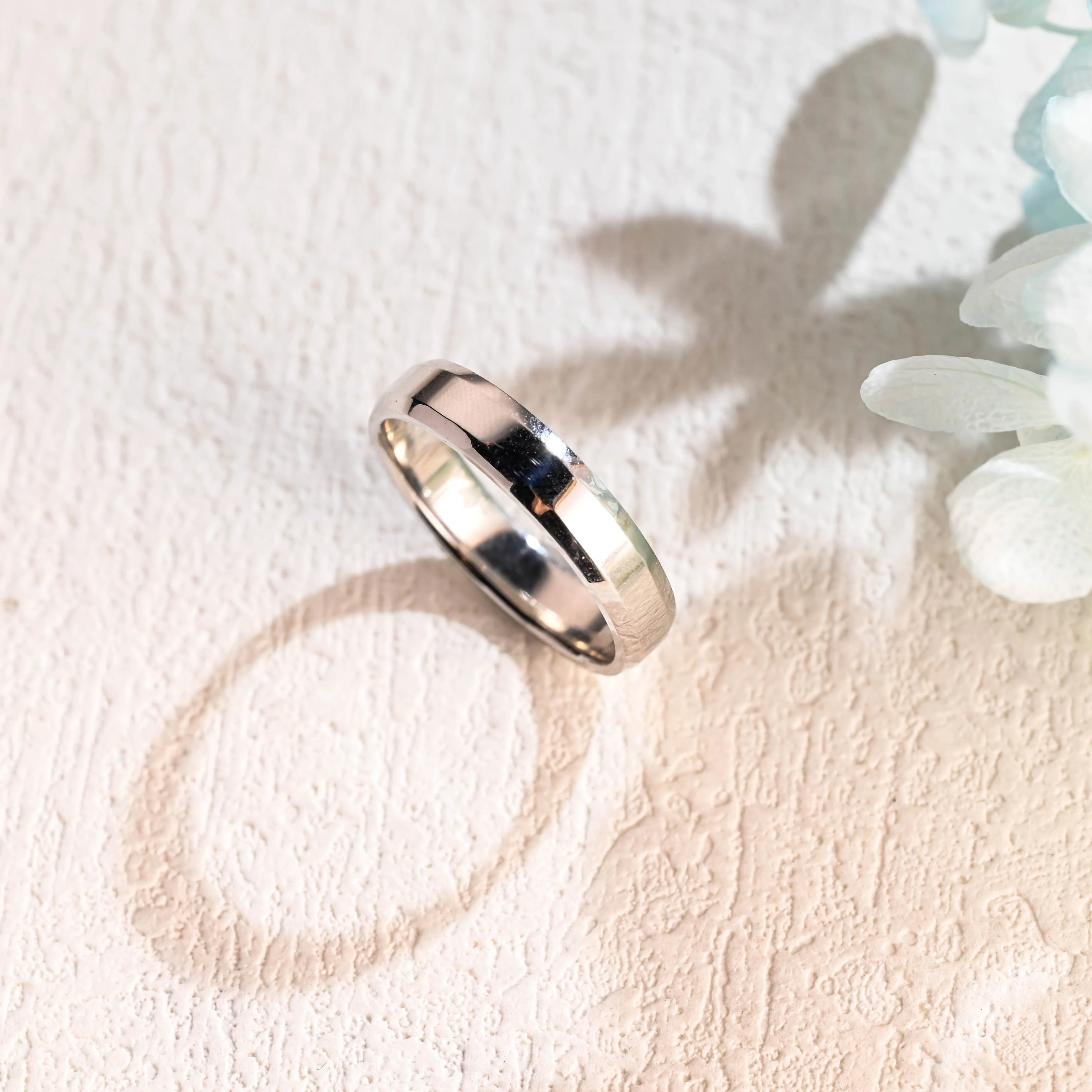 CausYou Solid Gold 4mm Width Plain Band, Unisex Wedding Band, Women's Men's Wedding Ring, Gift for Women Men sold by Causyou product image thumbnail 5