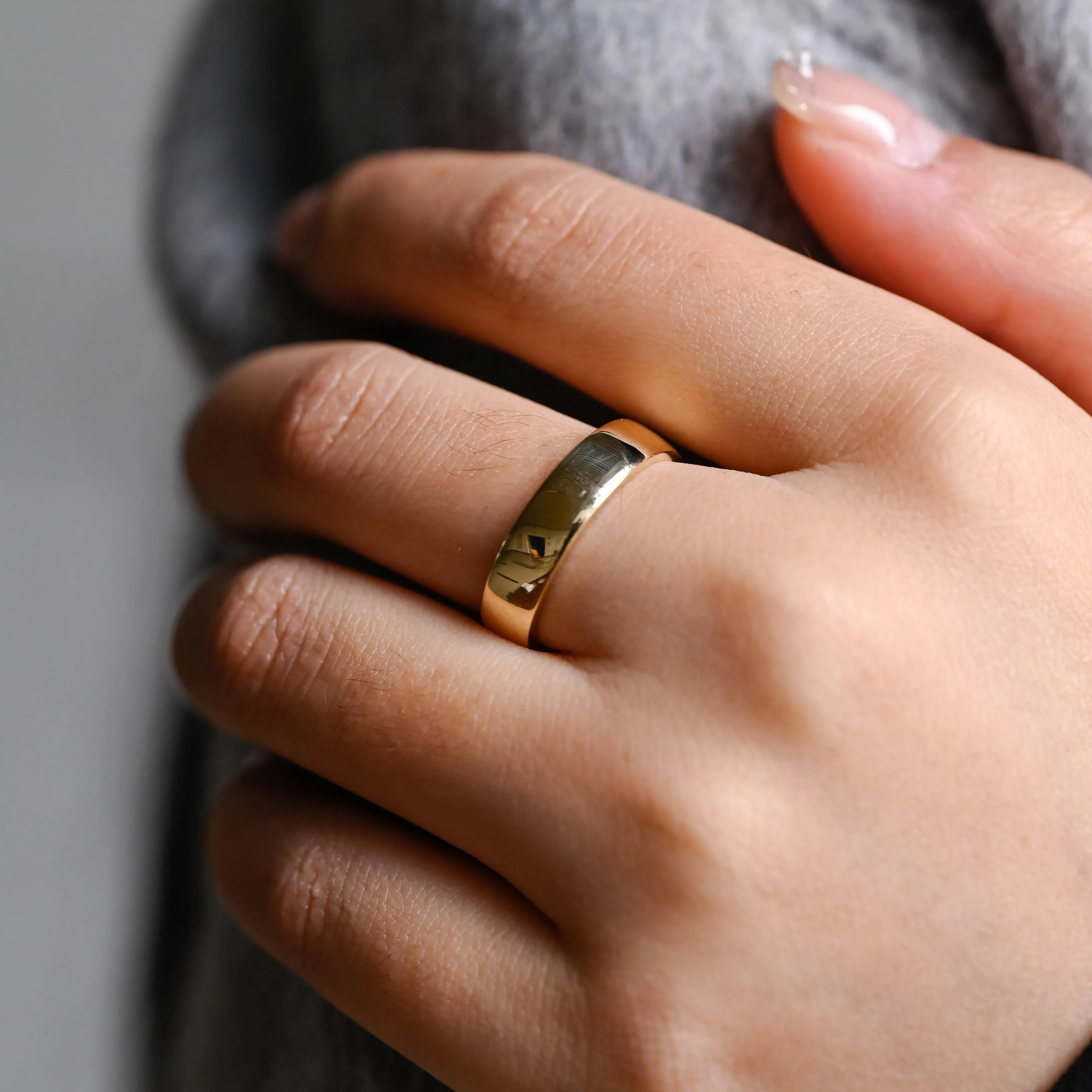 Custom Order for Lauren CausYou Solid Gold 5mm Plain Band, Unisex Wedding Band, Gift sold by Causyou product image thumbnail 2