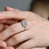 CausYou Solid Gold D/VS1 Low Setting Halo Pave Emerald Cut Lab Grown Diamond Engagement Ring sold by Causyou