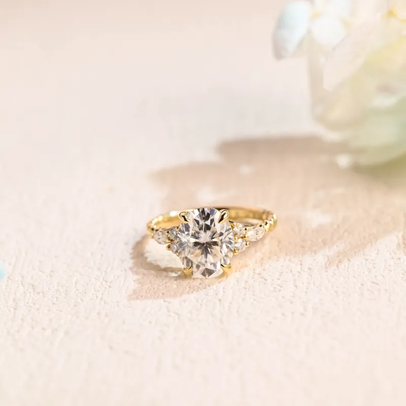 Solid Gold D/VS1 Oval Cut Lab Grown Diamond Engagement Ring, Promise Ring, Proposal Ring, Gift for Woman, Wife sold by Causyou