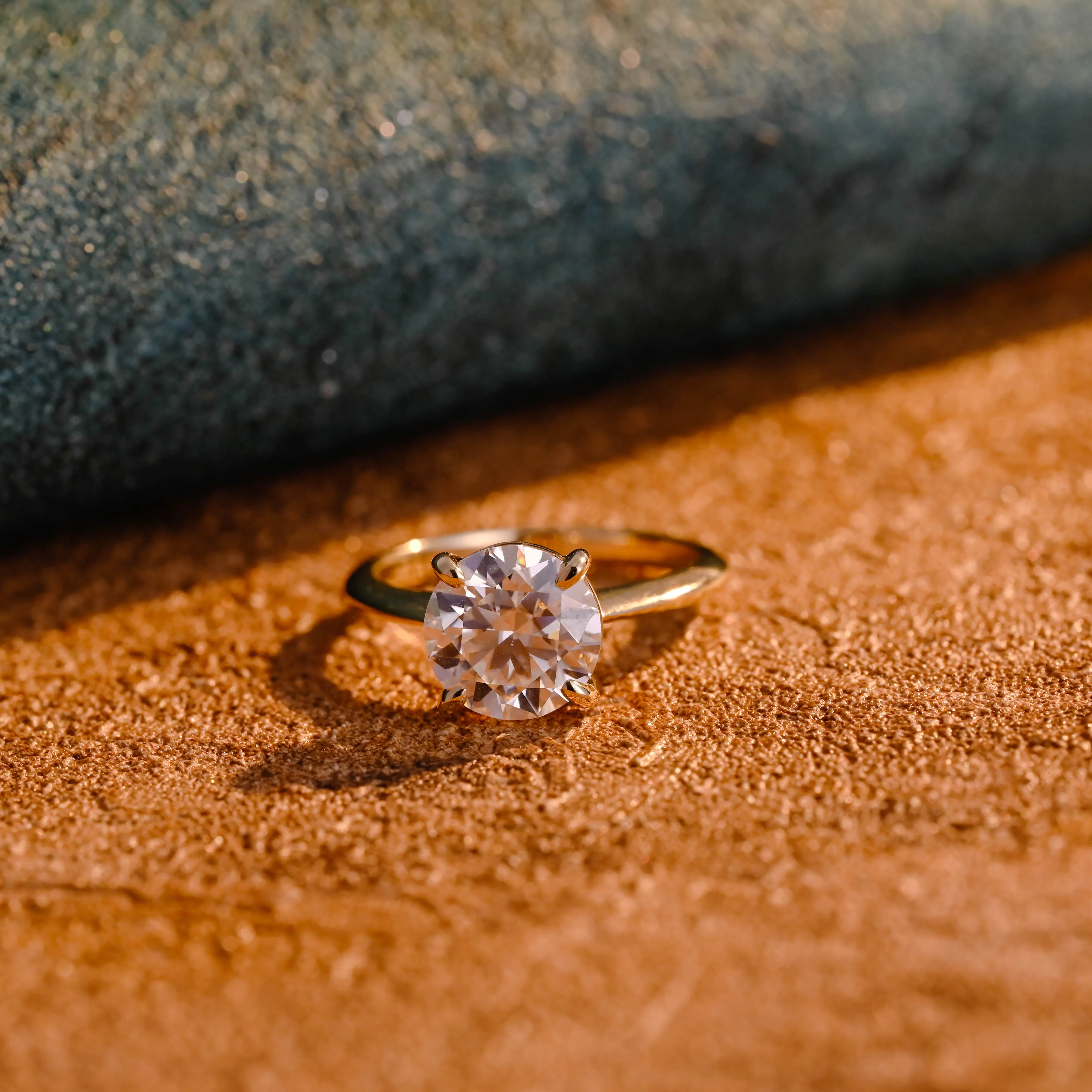 CausYou Solid Gold D/VS1 Lab Grown Diamond Round Cut Engagement Ring, Solitaire Wedding Bridal Ring sold by Causyou product image thumbnail 5