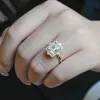 CausYou Solid Gold D/VS1 Halo Emerald Cut Lab Grown Diamond Engagement Ring, Promise Ring for Her sold by Causyou