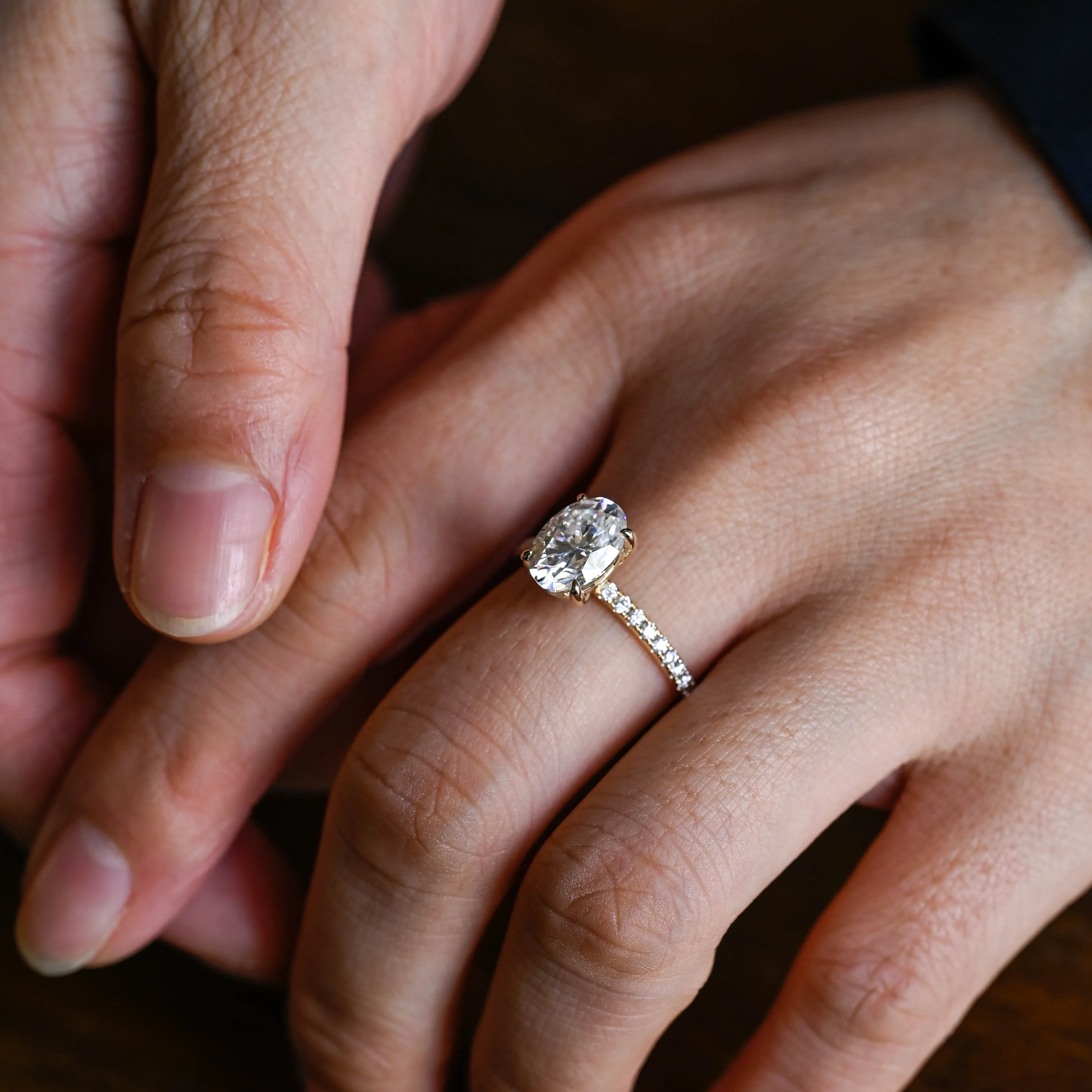 Solid Gold D/VS1 Oval Cut Lab Grown Diamond Engagement Ring, Promise Ring, Proposal Ring, Gift for Woman Wife sold by Causyou product image thumbnail 2