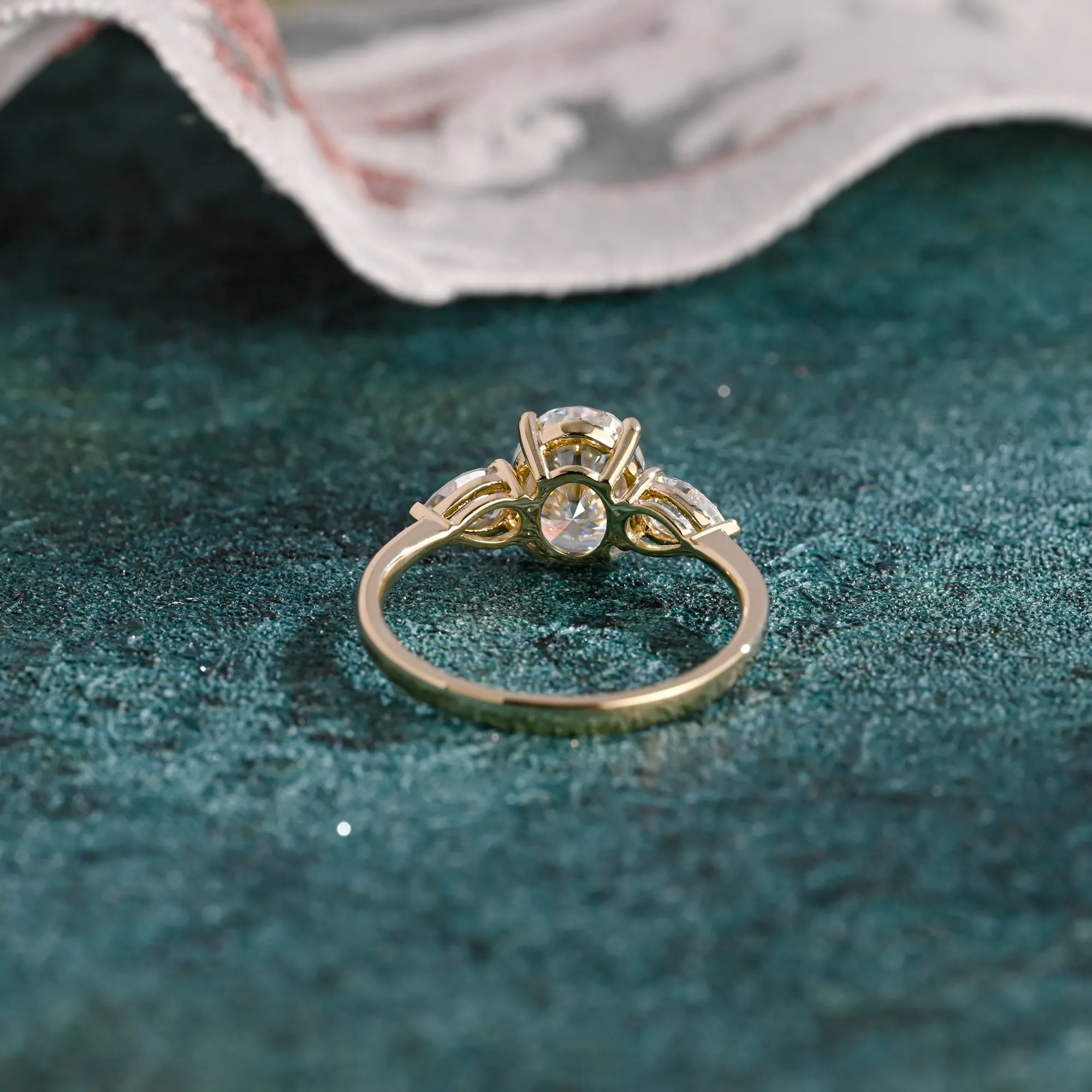 Solid Gold D/VS1 Oval Cut Lab Grown Diamond Engagement Ring, Promise Ring, Gift for Women Wife sold by Causyou product image thumbnail 5