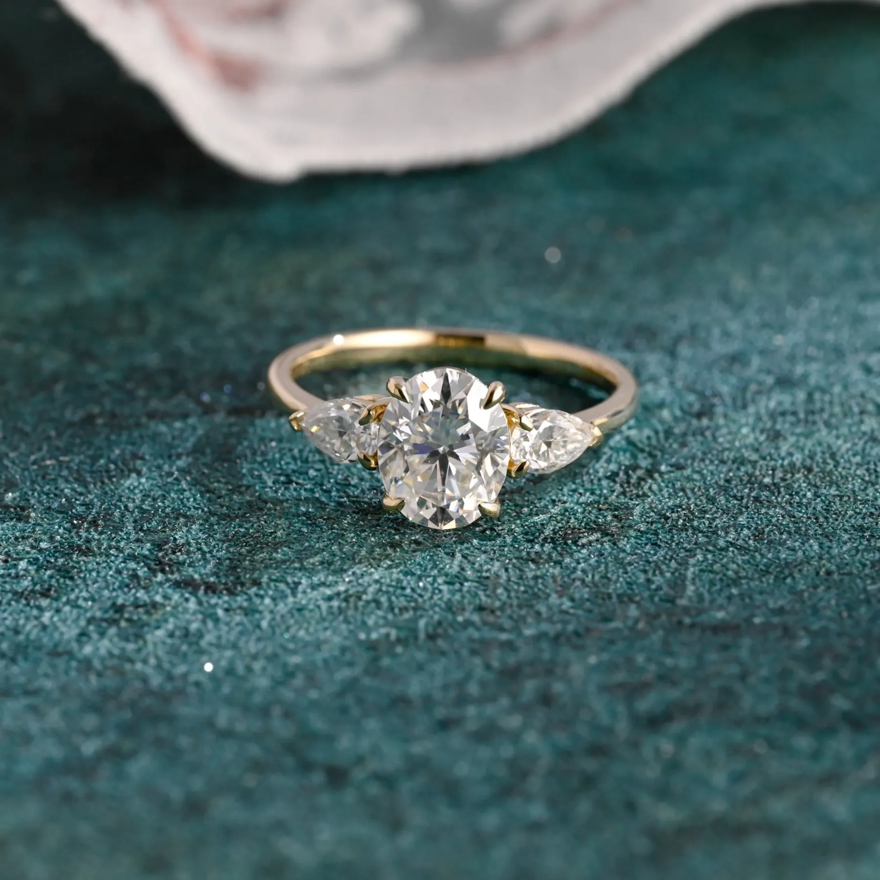 Solid Gold D/VS1 Oval Cut Lab Grown Diamond Engagement Ring, Promise Ring, Gift for Women Wife sold by Causyou