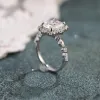 Solid Gold D/VS1 Radiant Cut Lab Grown Diamond Engagement Ring, Promise Ring, Gift for Woman Wife sold by Causyou