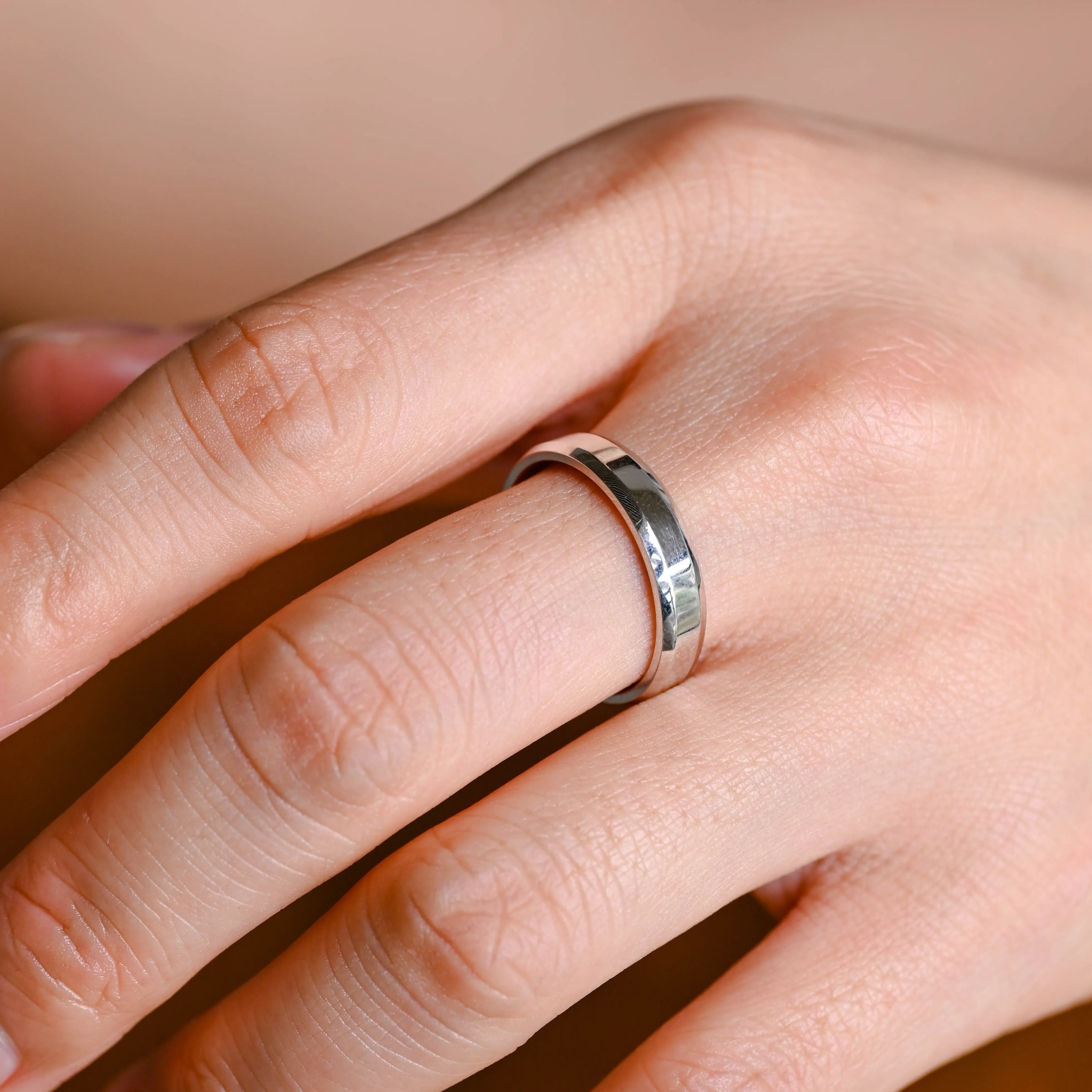 CausYou Solid Gold 4mm Width Plain Band, Unisex Wedding Band sold by Causyou product image thumbnail 2