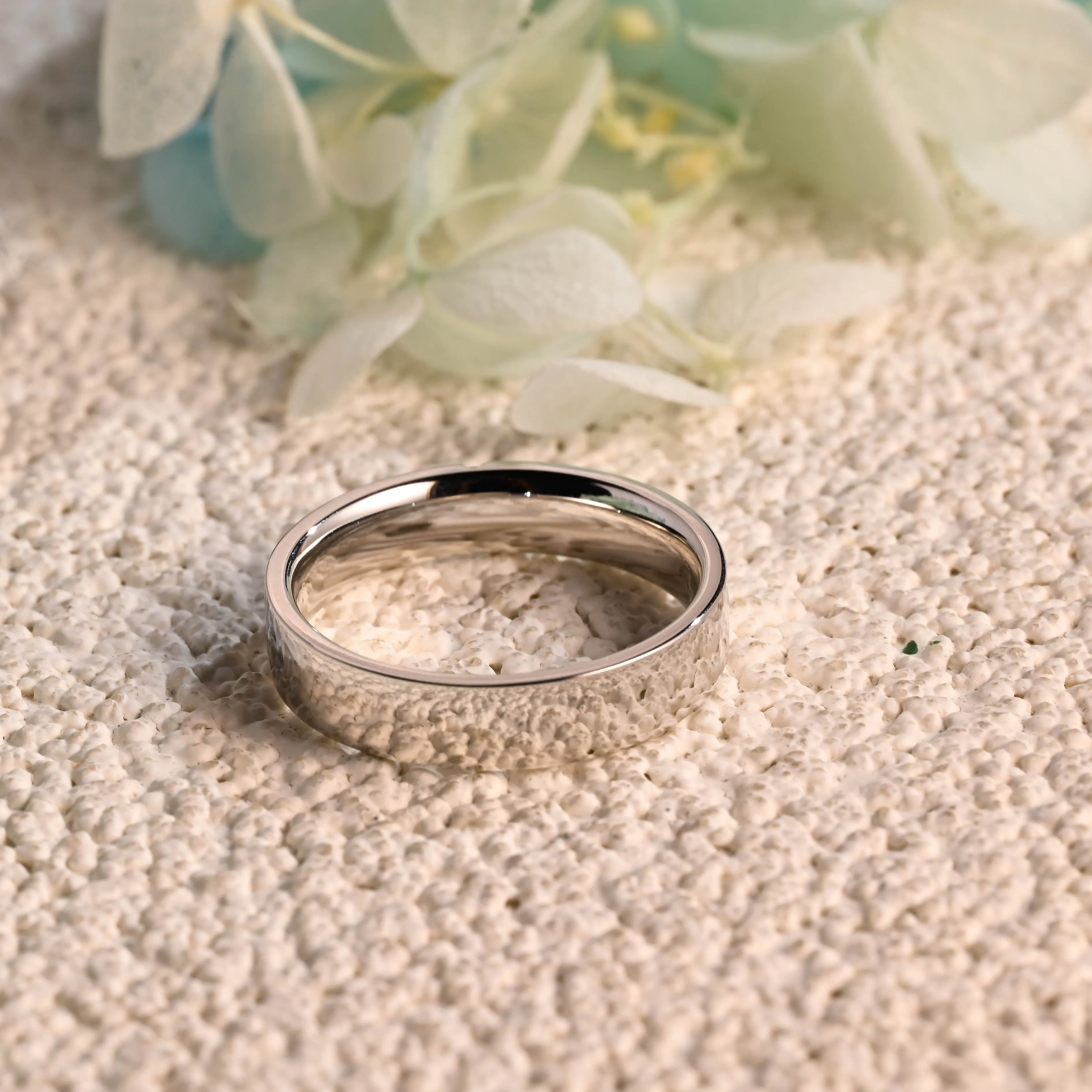 Solid Gold 5mm Width Round Cut Moissanite Wedding Ring Men sold by Causyou product image thumbnail 3