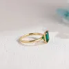 CausYou Solid Gold Lab Grown Emerald Engagement Ring sold by Causyou