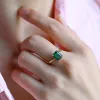 CausYou Solid Gold Lab Grown Emerald Engagement Ring sold by Causyou