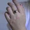 Solid Gold Toi Et Moi Emerald & Pear Cut Engagement Ring sold by Causyou