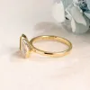 Solid Gold Toi Et Moi Yellow Emerald Cut Lab Sapphire & Pear Cut Moissanite Engagement Ring sold by Causyou