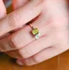 Solid Gold Toi Et Moi Yellow Emerald Cut Lab Sapphire & Pear Cut Moissanite Engagement Ring sold by Causyou