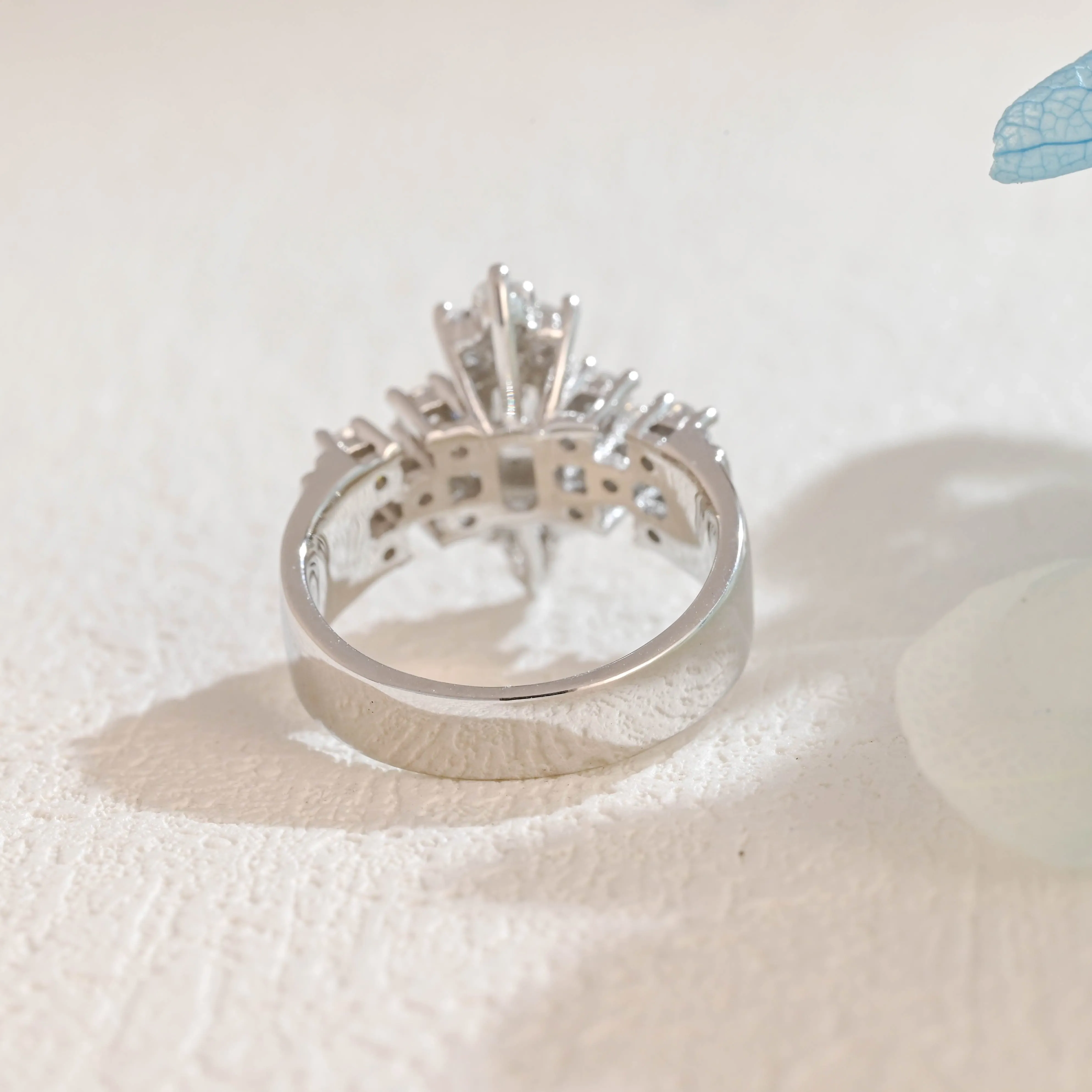 CausYou Solid Gold Emerald Cut Moissanite Engagement Ring sold by Causyou product image thumbnail 4