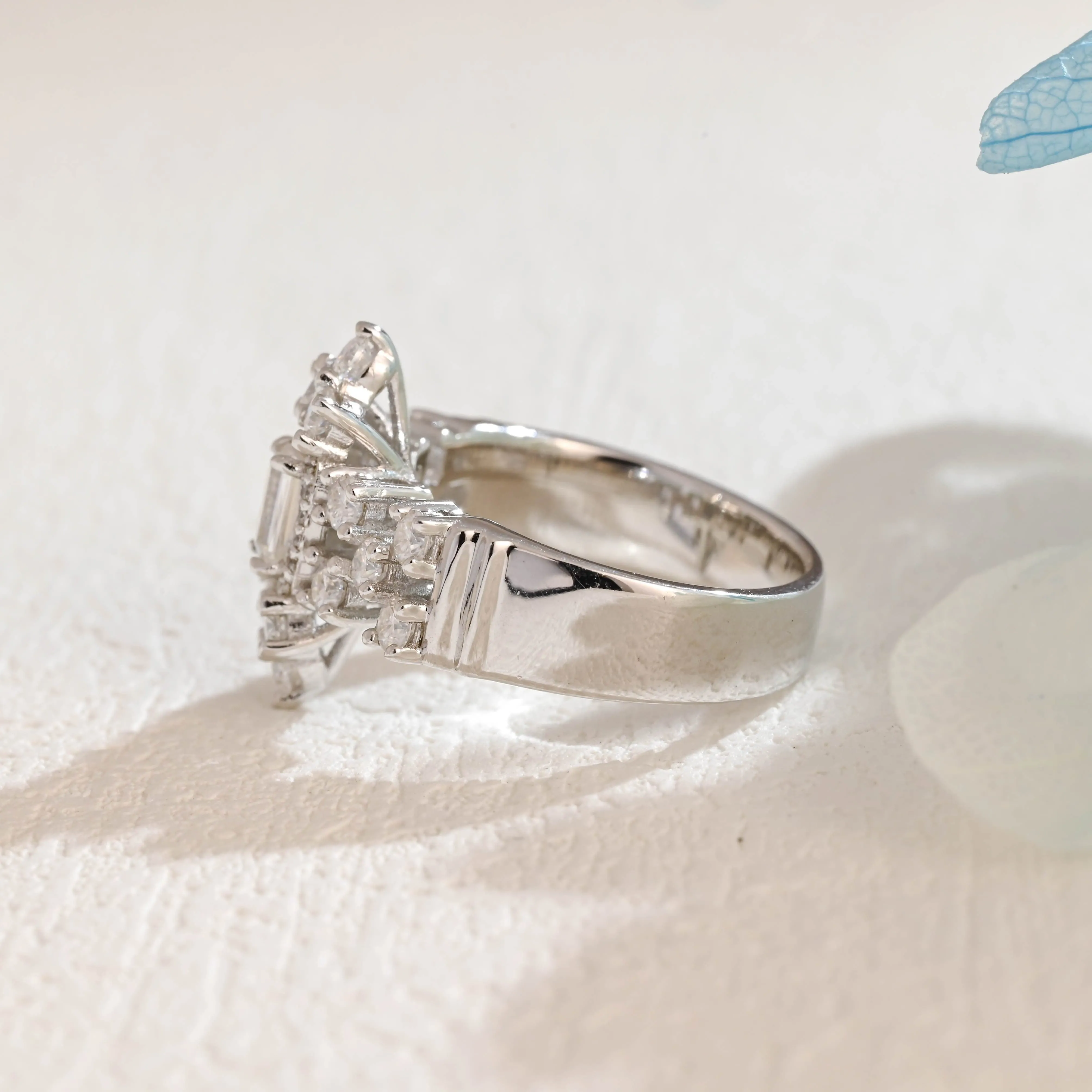 CausYou Solid Gold Emerald Cut Moissanite Engagement Ring sold by Causyou product image thumbnail 3