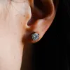 Solid Gold Round Cut Moissanite Earrings Studs sold by Causyou