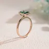 CausYou Solid Gold Lab Grown Emerald Engagement Ring Bezel Ring sold by Causyou