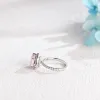 Solid Gold Hidden Halo Heart Cut Light Pink Moissanite Engagement Ring sold by Causyou