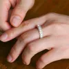 Solid Gold Half Eternity Emerald Cut Wedding Band for Men sold by Causyou