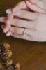 Solid Gold Toi et Moi Ring, Pear Lab Grown Sapphire & Emerald Moissanite Engagament Ring sold by Causyou