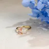 Solid Gold Toi et Moi Ring, Pear Lab Grown Sapphire & Emerald Moissanite Engagament Ring sold by Causyou