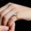 CausYou Solid Gold D/VS1 Double Band Emerald Cut Lab Grown Diamond Engagement Ring sold by Causyou