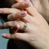 CausYou Solid Gold D/VS1 Double Band Emerald Cut Lab Grown Diamond Engagement Ring sold by Causyou