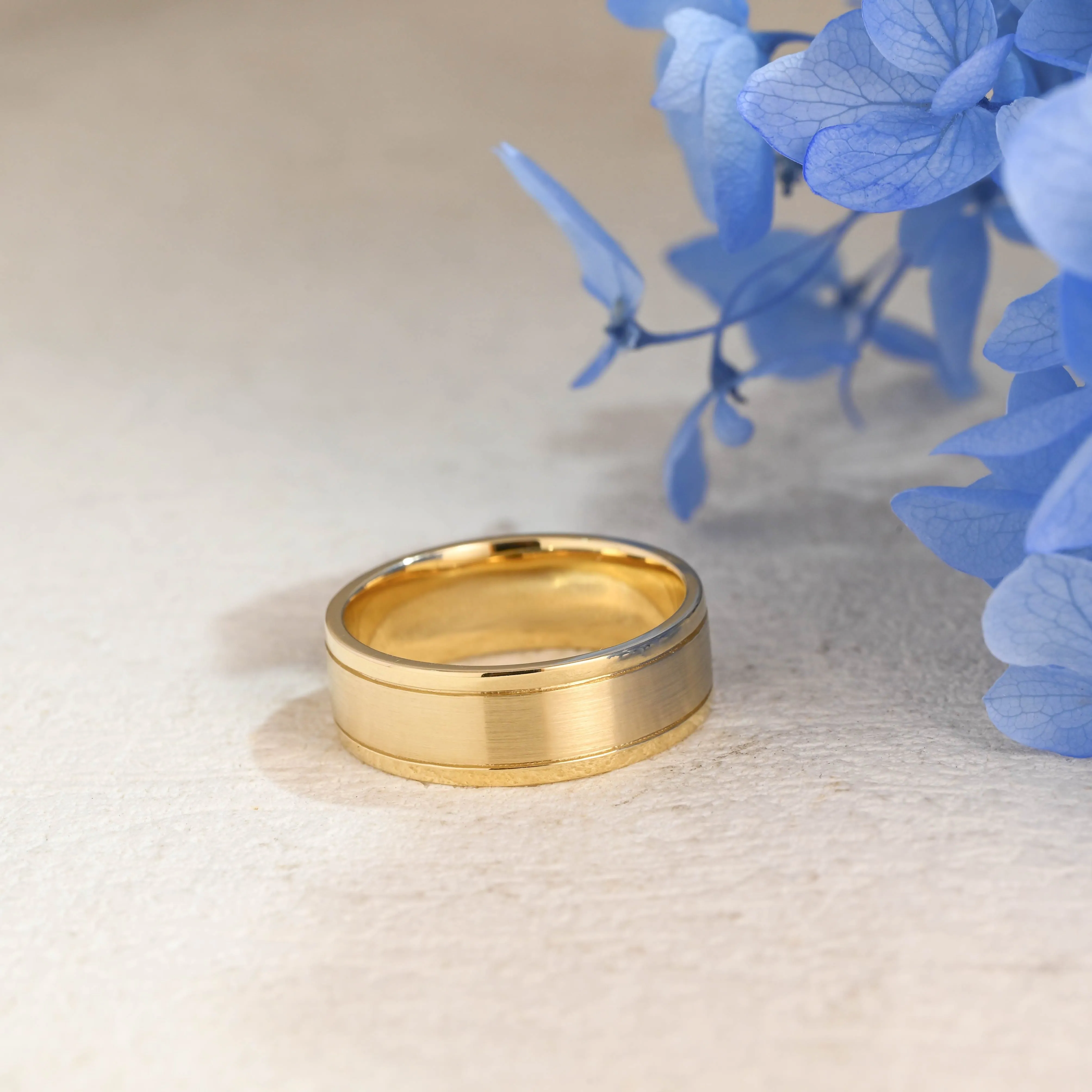 CausYou Solid Gold 7mm Brushed Wedding Band sold by Causyou