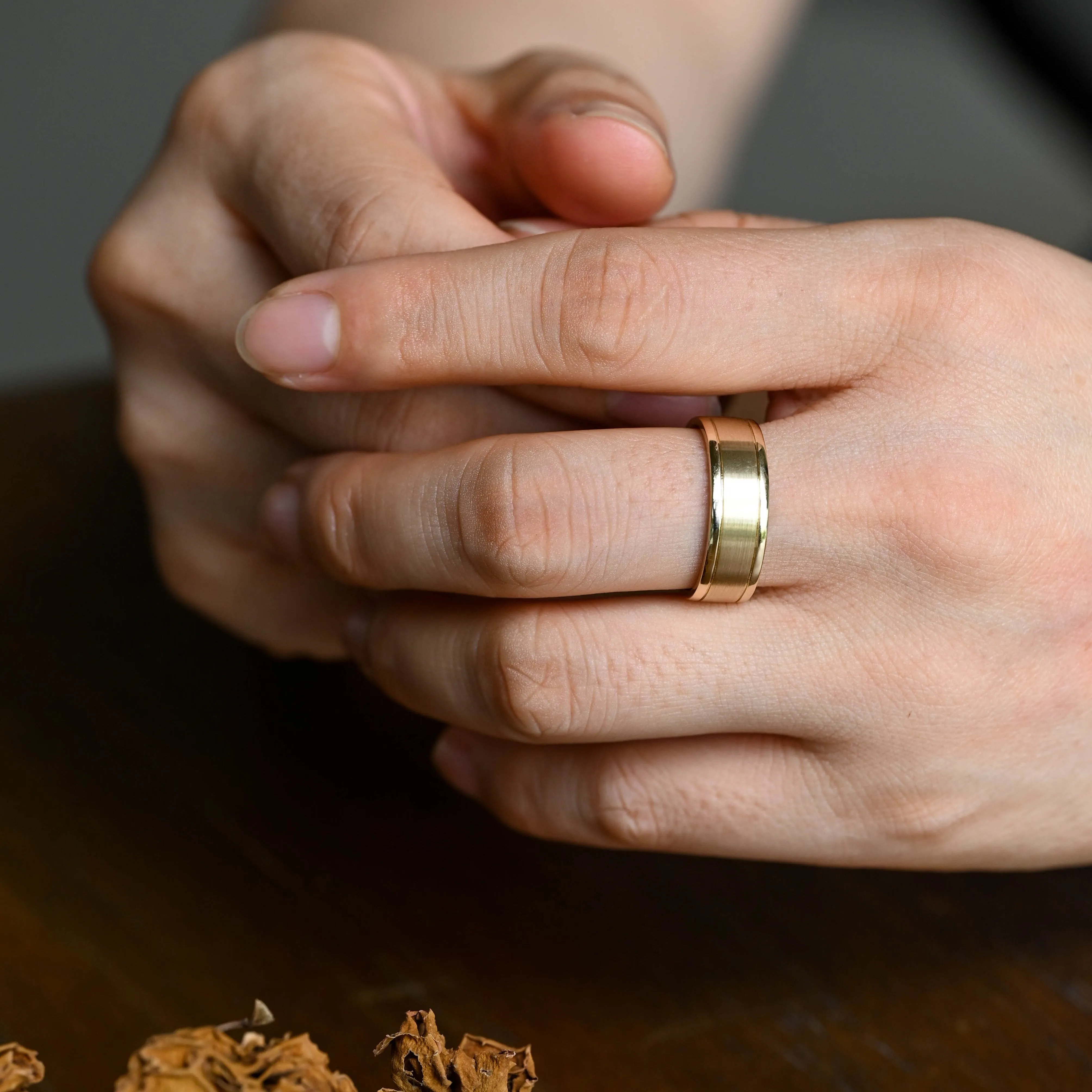 CausYou Solid Gold 7mm Brushed Wedding Band sold by Causyou product image thumbnail 4