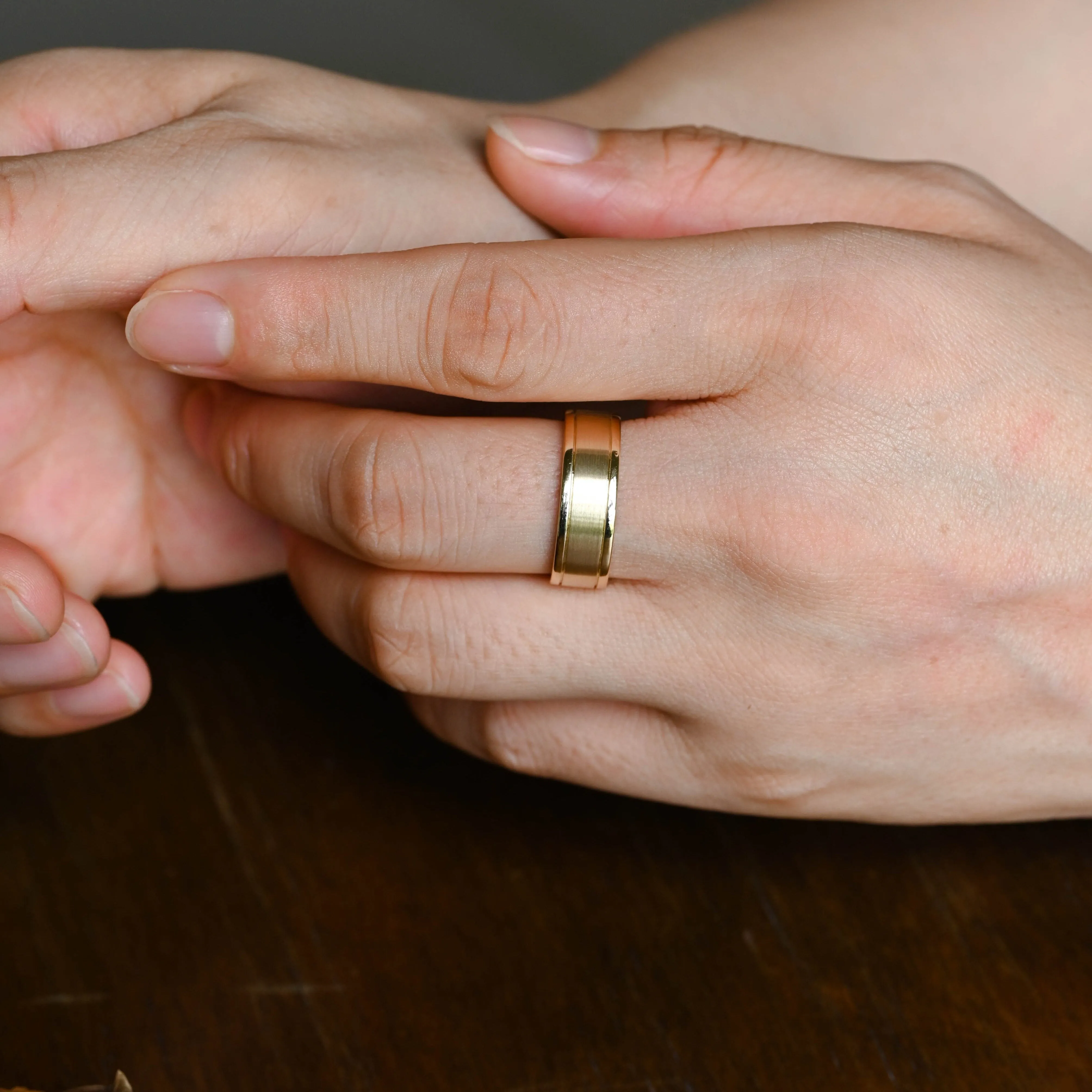 CausYou Solid Gold 7mm Brushed Wedding Band sold by Causyou product image thumbnail 3