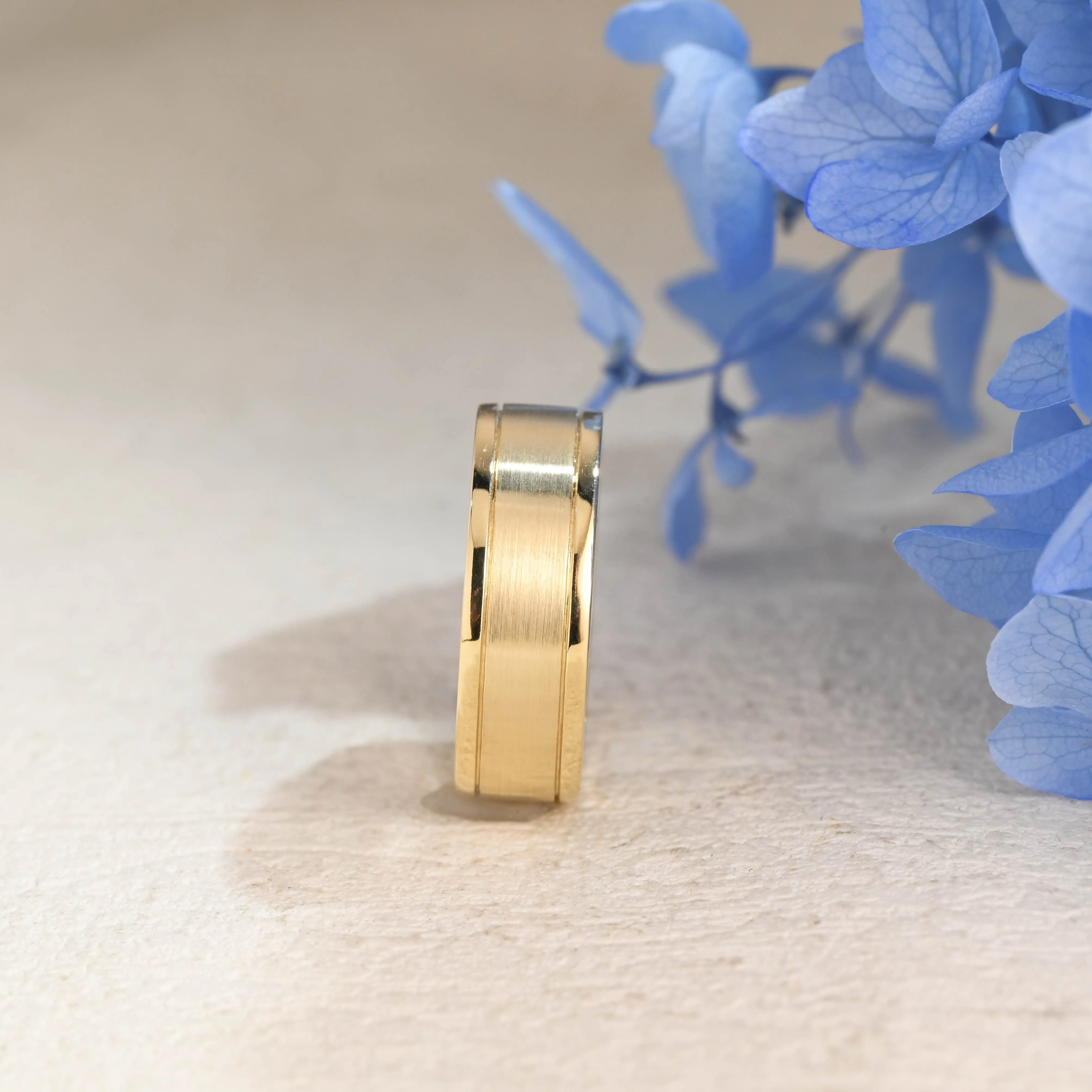 CausYou Solid Gold 7mm Brushed Wedding Band sold by Causyou product image thumbnail 5