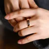 Solid Gold 6mm Width Round Cut Blue Sapphire Wedding Band sold by Causyou