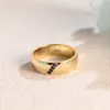 Solid Gold 6mm Width Round Cut Blue Sapphire Wedding Band sold by Causyou