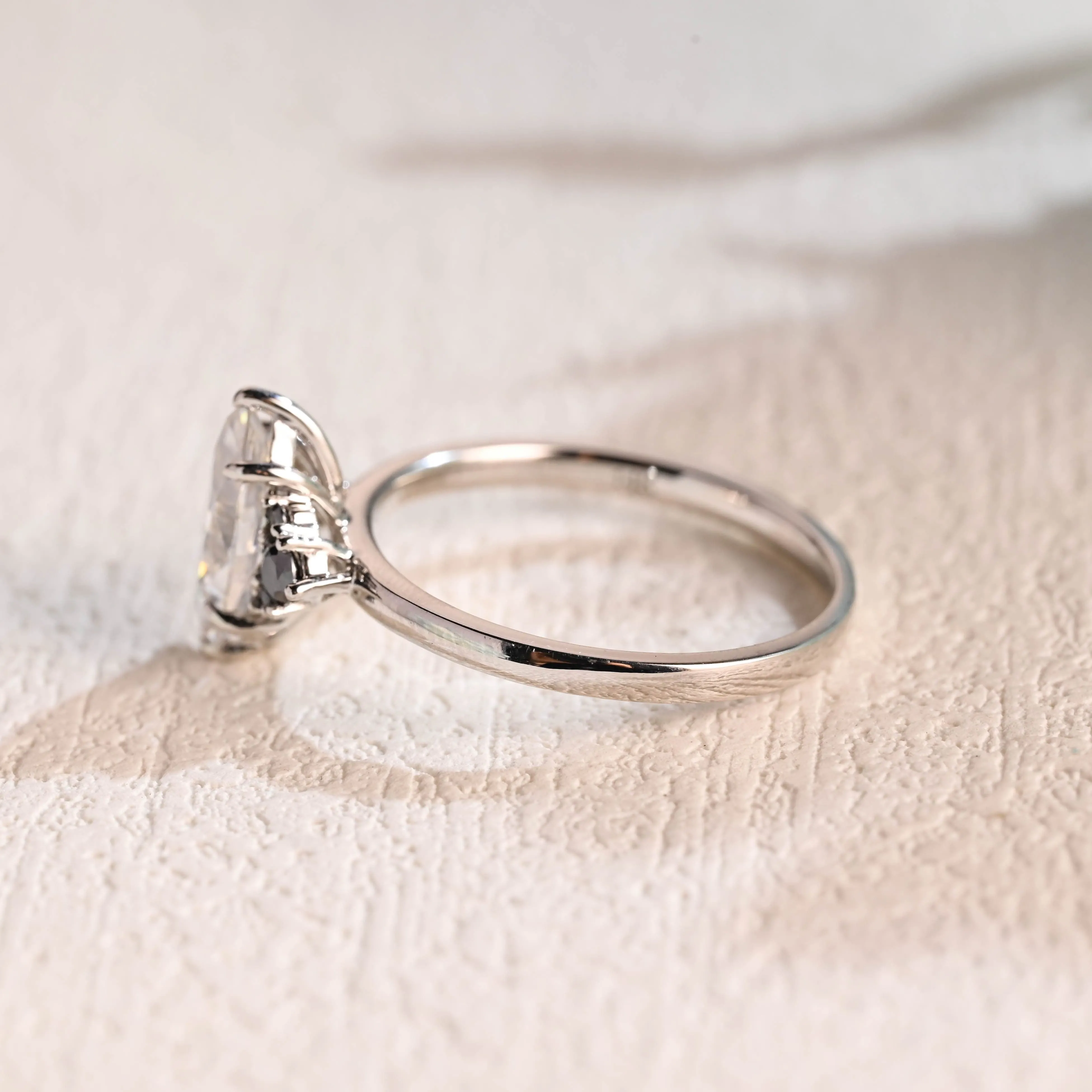 Solid Gold Marquise Cut Moissanite Engagement Ring sold by Causyou product image thumbnail 5