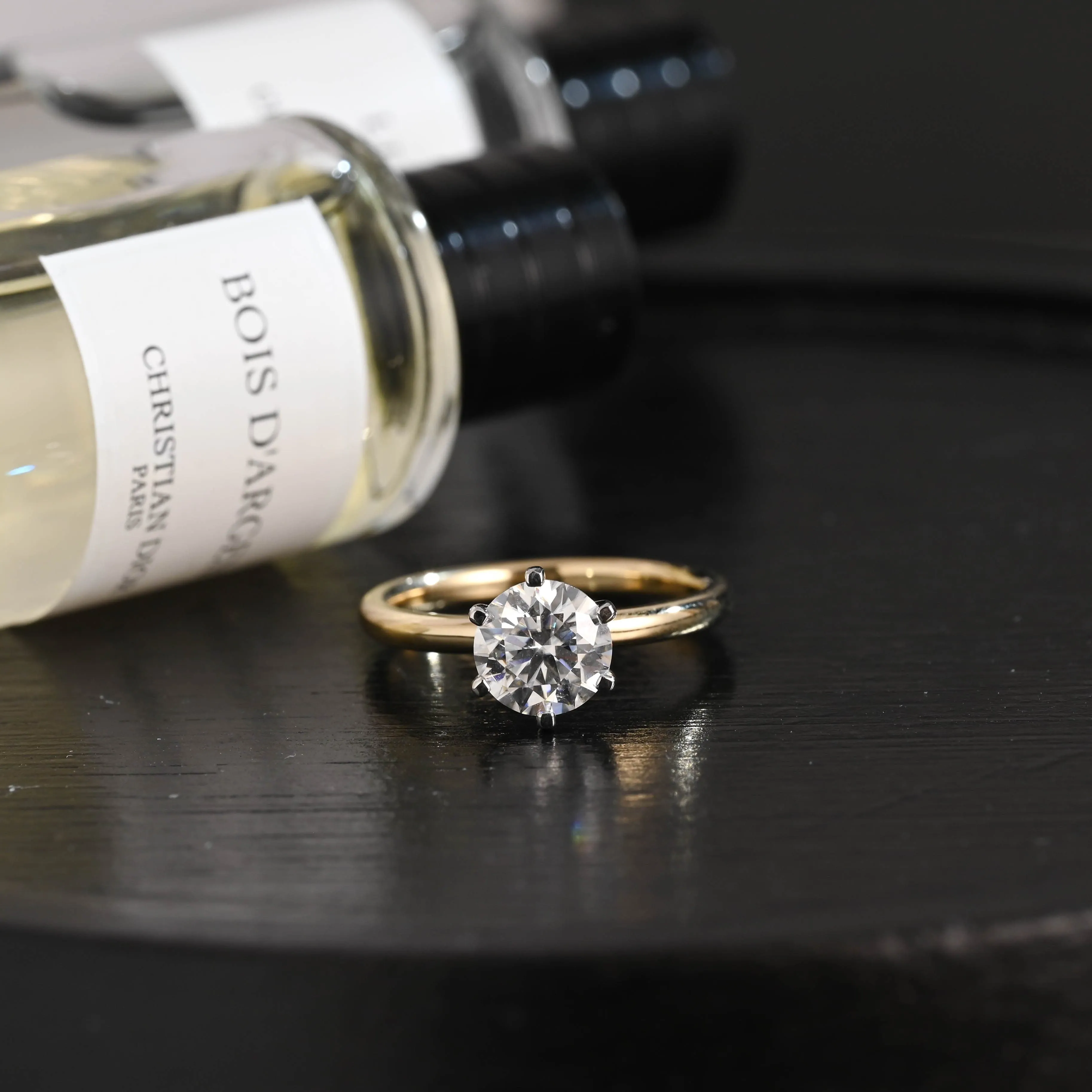 Solid Gold D/VS1 Solitaire Round Cut Lab Grown Diamond Engagement Ring sold by Causyou product image thumbnail 5