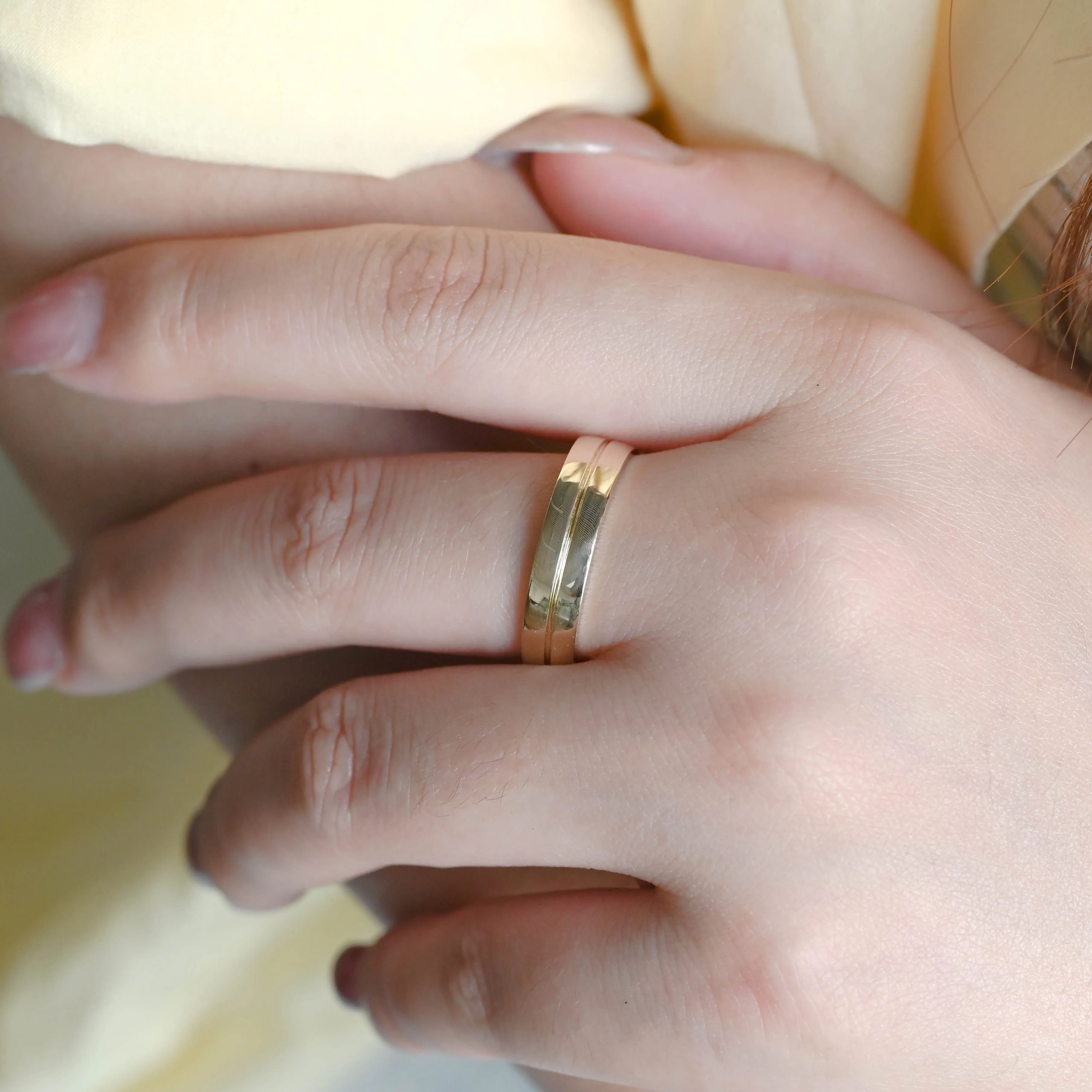 Solid Gold 5mm Comfort Fit Polish Wedding Band sold by Causyou product image thumbnail 2