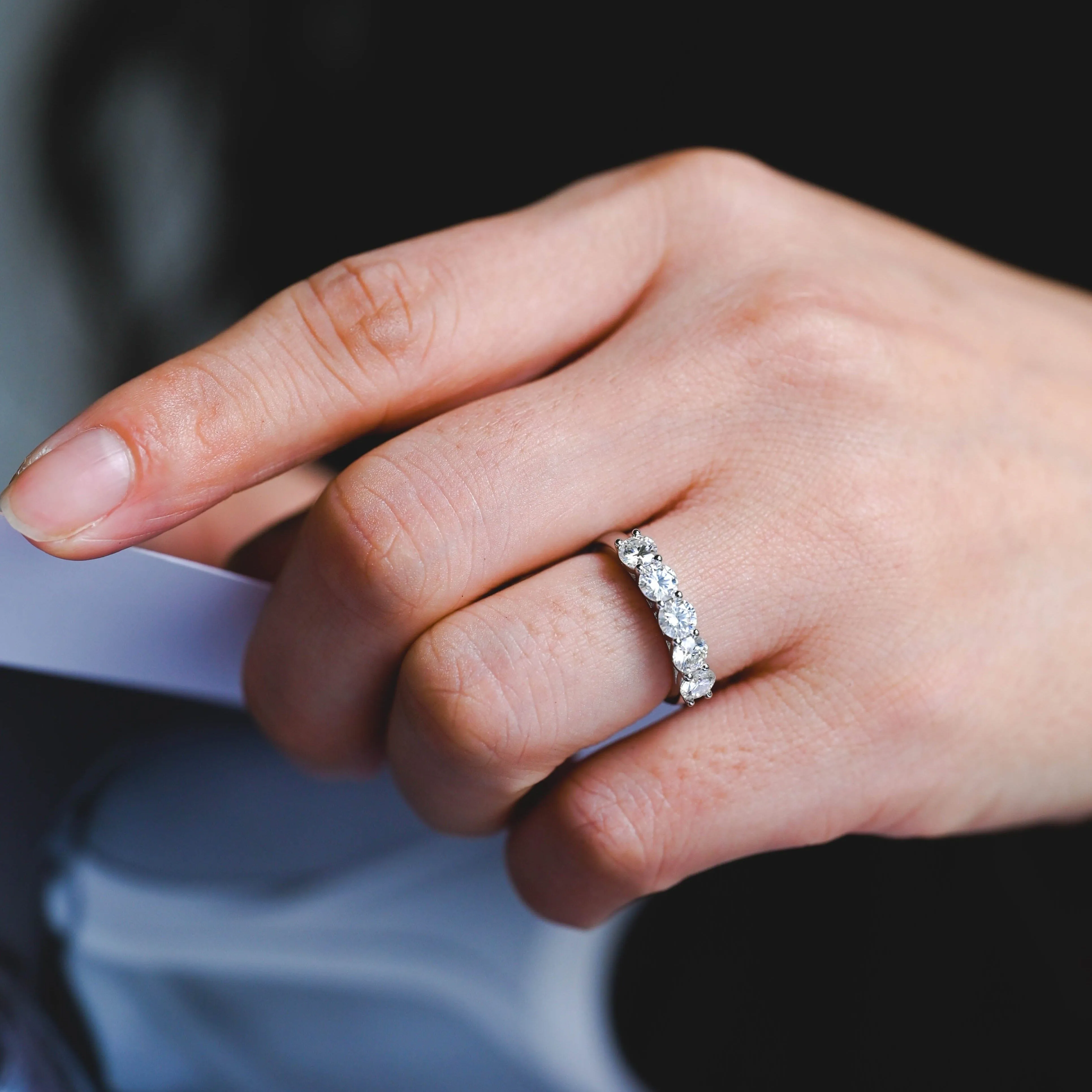 3mm Solid Gold Round Cut Moissanite Wedding Band, Wedding Ring sold by Causyou product image thumbnail 2