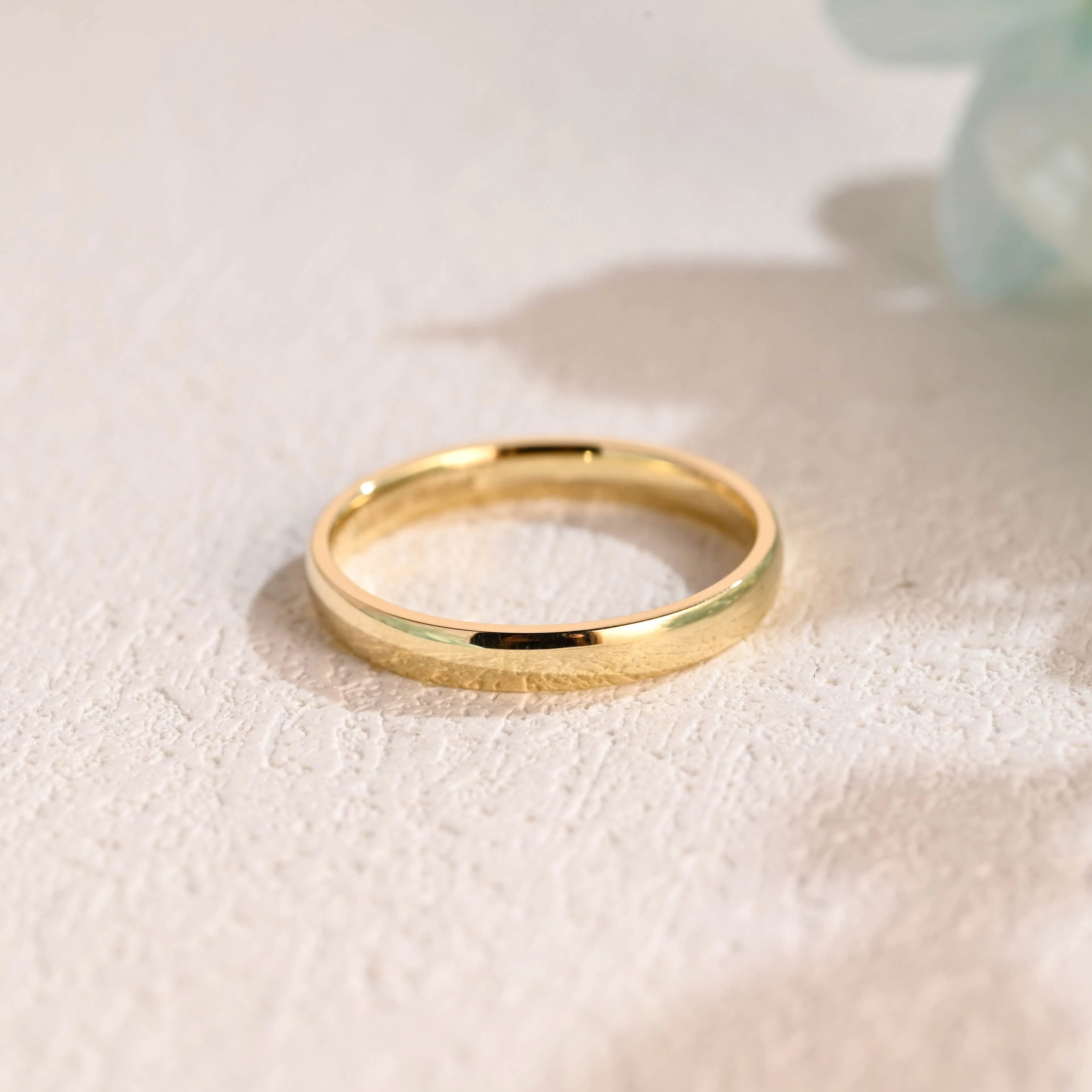 Solid Gold 3mm Plain Wedding Band sold by Causyou