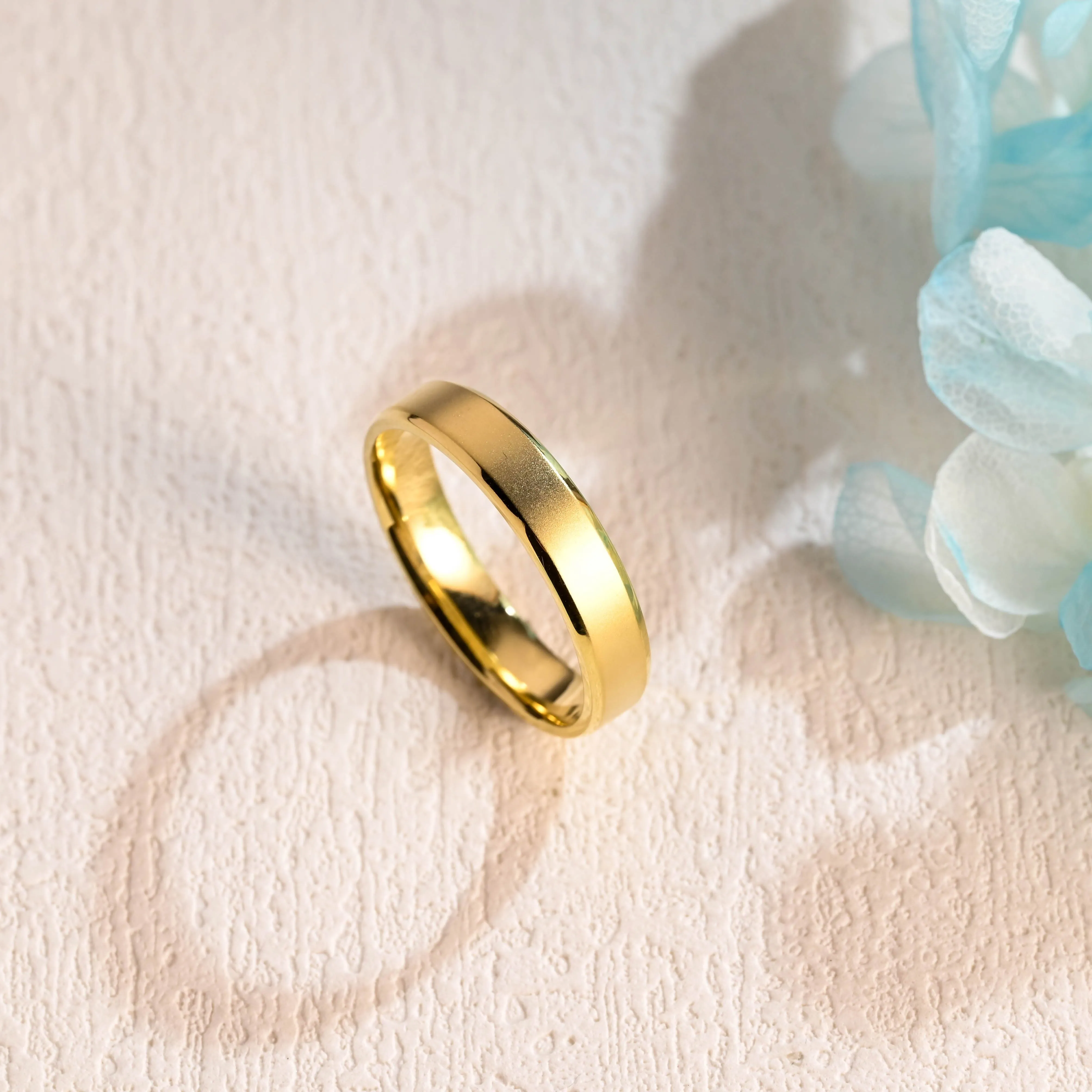 Solid Gold 5mm Width Stacking Wedding Band sold by Causyou