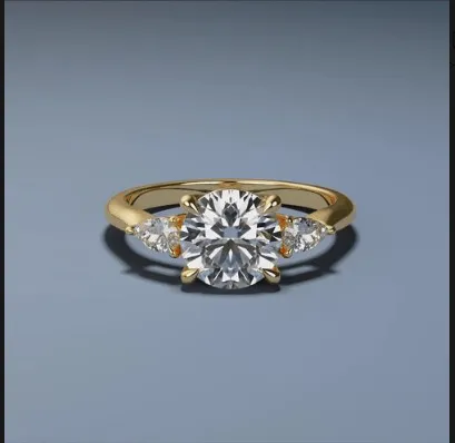 Trade-In | Two Moissanite Rings → 1.73ct Lab Diamond Three-Stone Ring sold by Causyou product image thumbnail 2