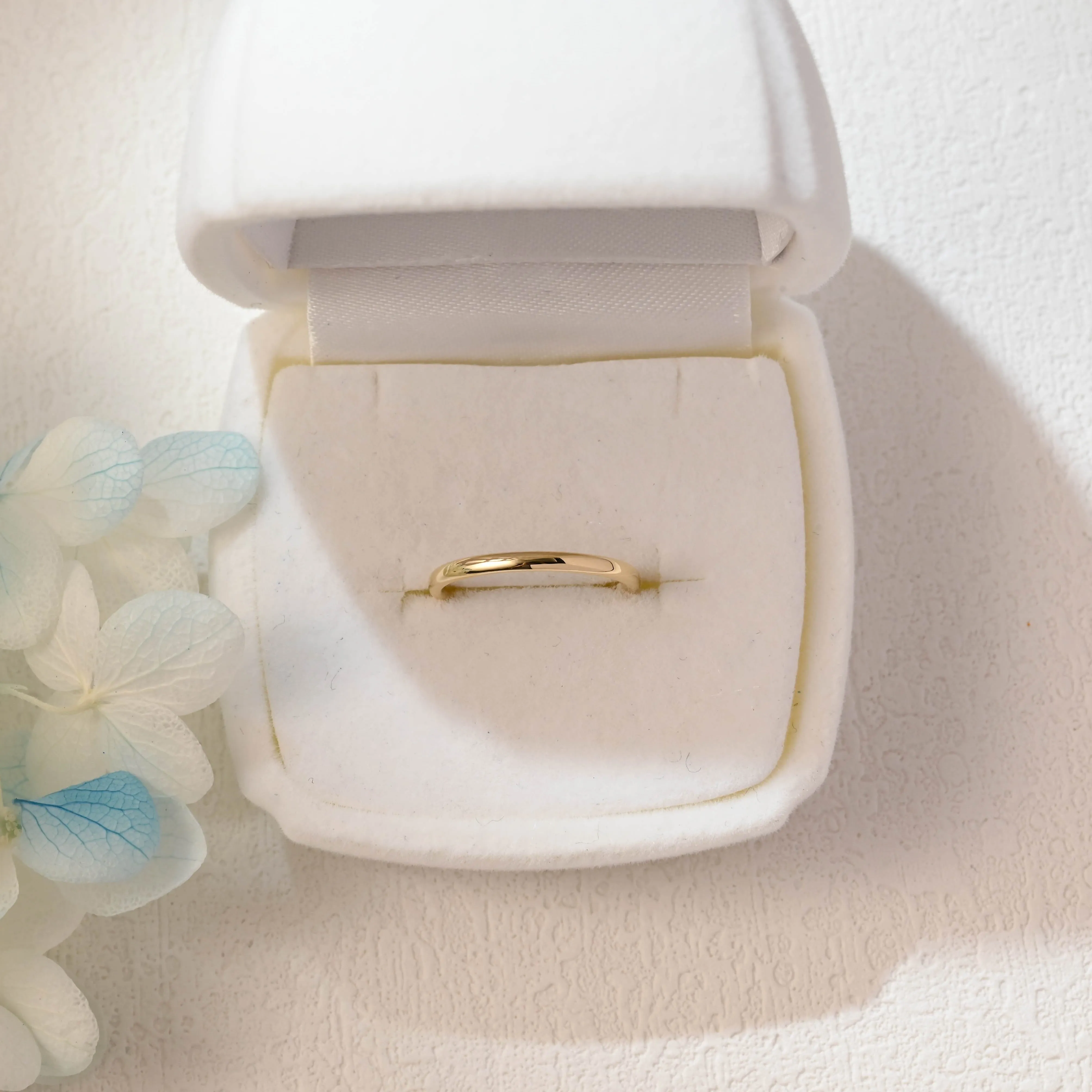 Solid Gold 2mm Round Edge Wedding Band, Plain Band sold by Causyou product image thumbnail 3