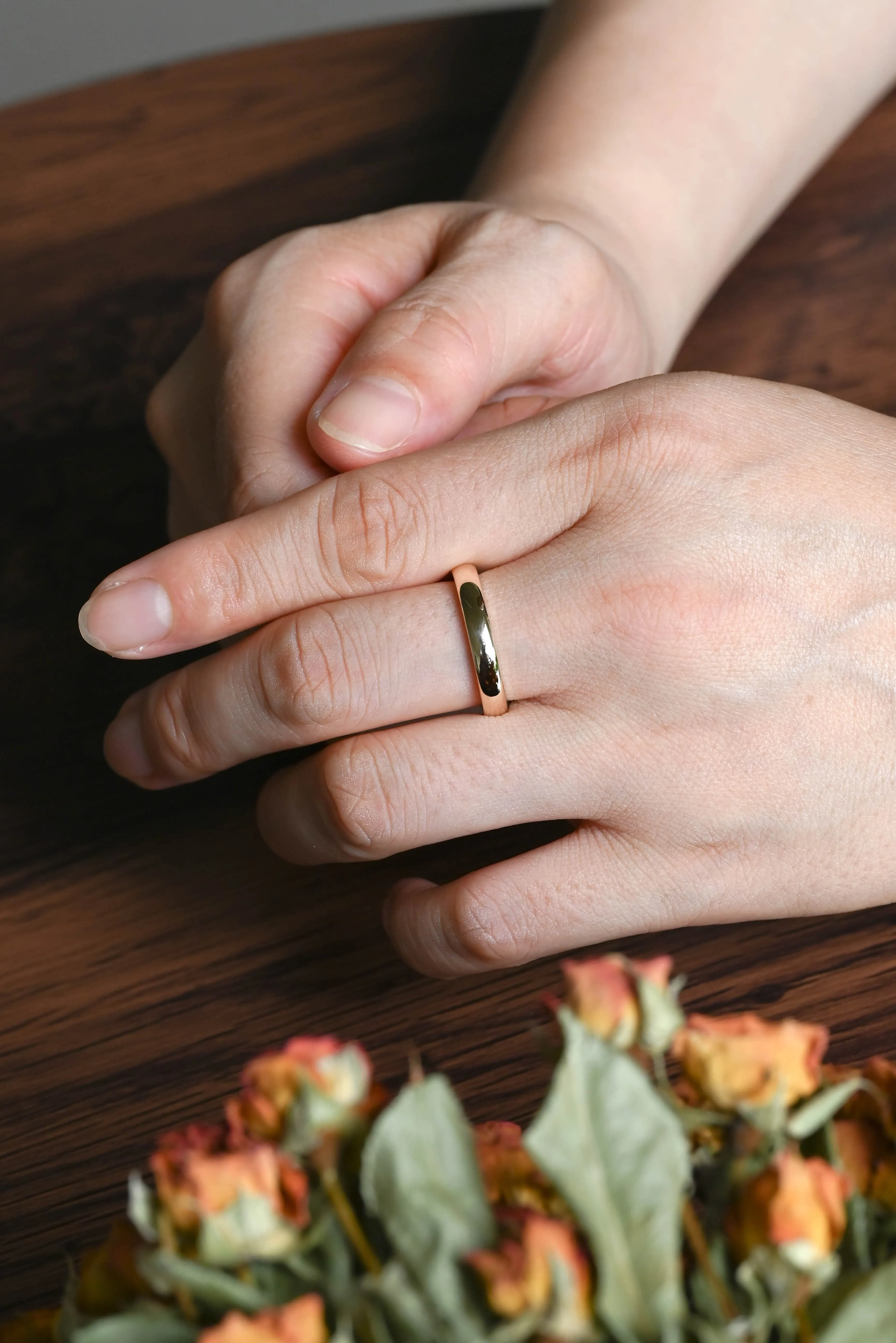 Solid Gold 3.5mm Width Plain Wedding Band sold by Causyou product image thumbnail 4