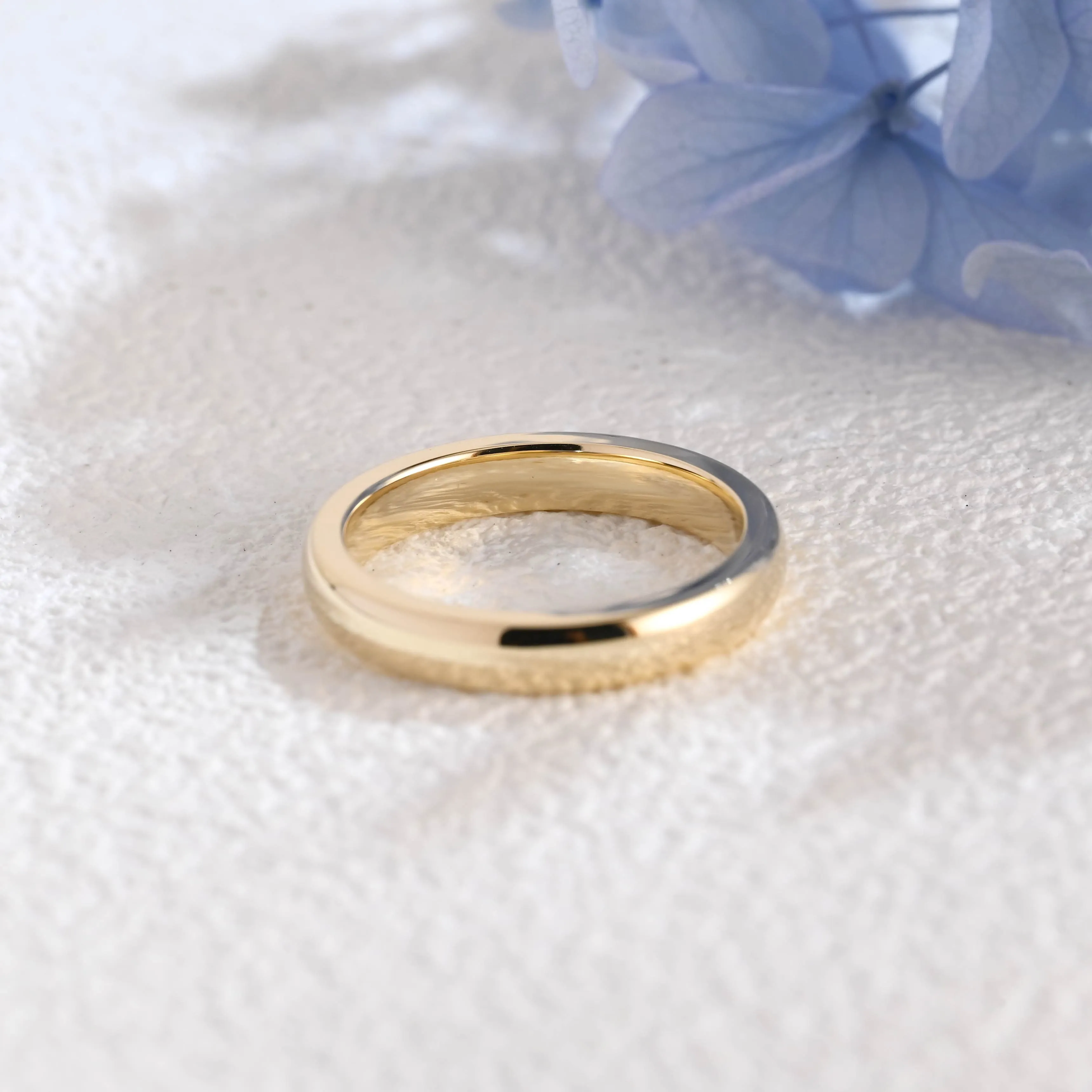 Solid Gold 3.5mm Width Plain Wedding Band sold by Causyou product image thumbnail 5