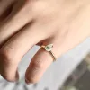 Solid Gold D/VS1 Pear Cut Lab Grown Diamond Engagement Ring, IGI Certified Diamond Promise Ring sold by Causyou