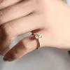 Solid Gold D/VS1 Pear Cut Lab Grown Diamond Engagement Ring, IGI Certified Diamond Promise Ring sold by Causyou