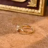 Solid Gold D/VS1 Pear Cut Lab Grown Diamond Engagement Ring, IGI Certified Diamond Promise Ring sold by Causyou